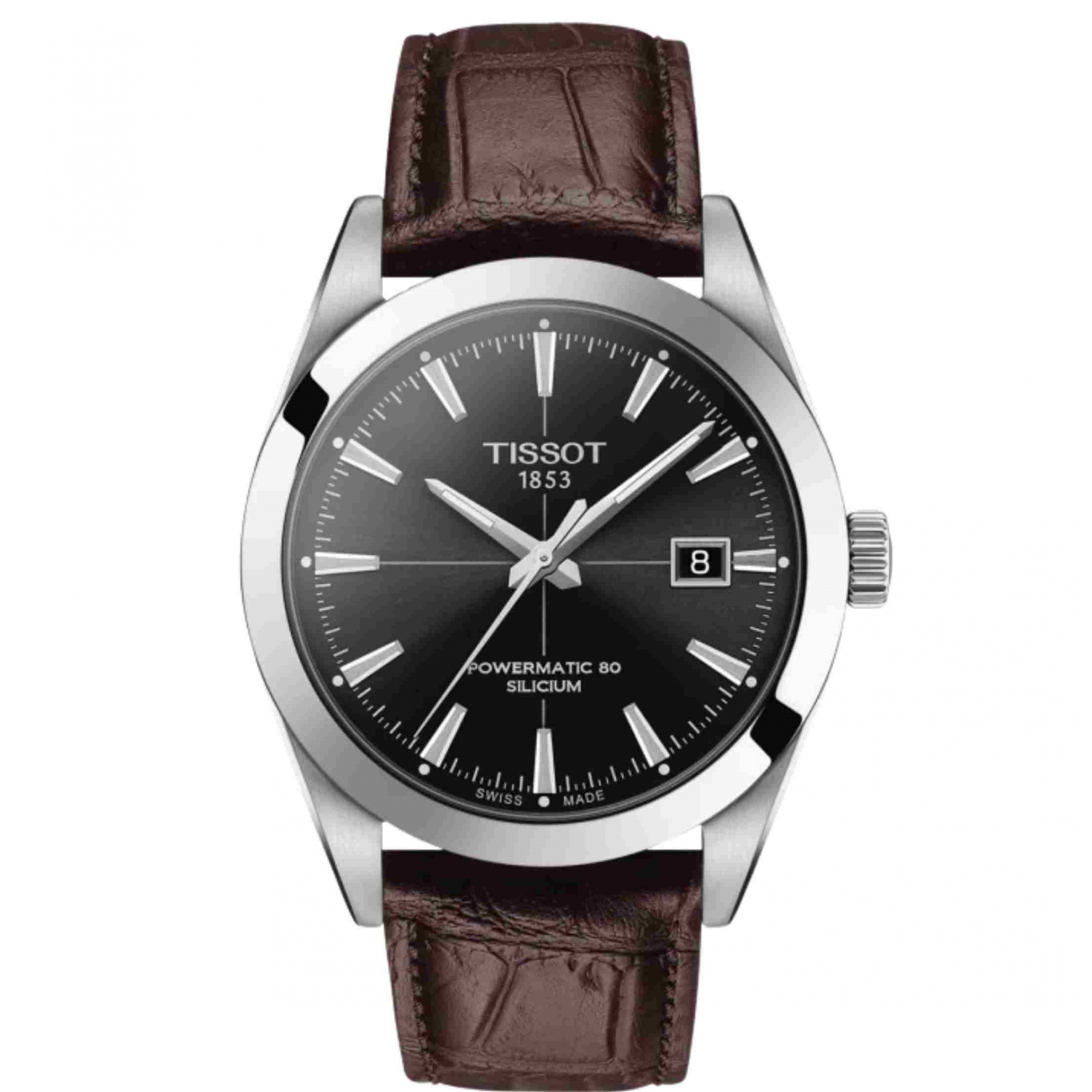 Relógio Tissot T-Classic Gentleman Powermatic 80 Silicium Preto T127.407.16.051.01