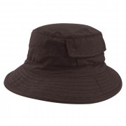 Chapéu Bucket 2 com bolso Street Style Tecido Leve Marrom