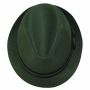 Chapéu Fedora Bicolor Tecido Verde aba 4cm