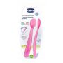 Colher de Silicone Chicco - Softly Spoon Rosa