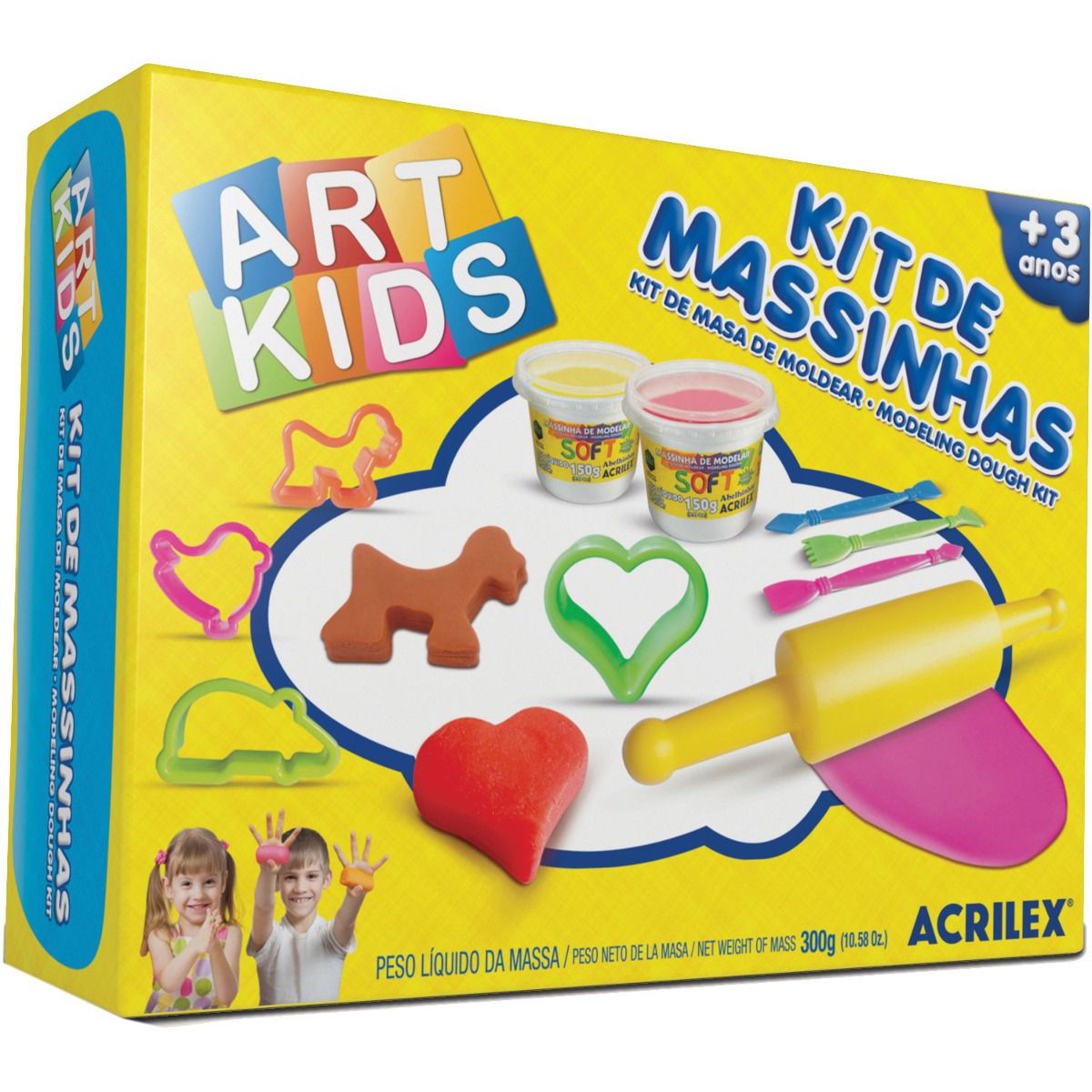 Massinha de Modelar Criativa Art Kids com Moldes ref 40003 Acrilex