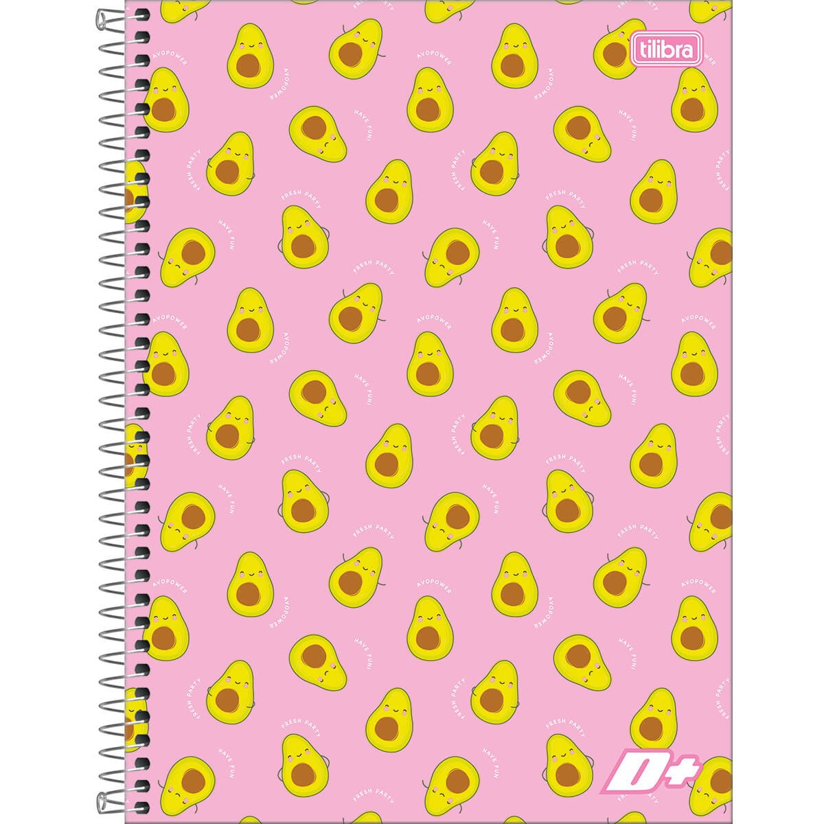 Caderno Espiral Capa Dura Universitário 10 Matérias D+ Feminino 200 Folhas - Sortido