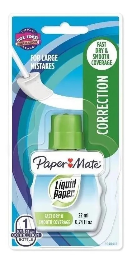 Corretivo Paper Mate Liquid Paper Liquido 22ml Blister