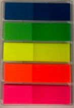 Marcador de página 5 cores neon 100unidades