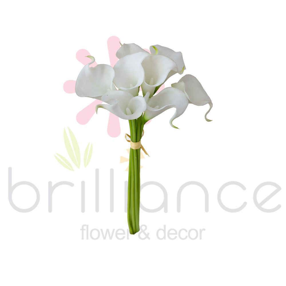 Ramalhete De Tulipa Toque Real Branco 24Cm Cf004-Br Brilliance
