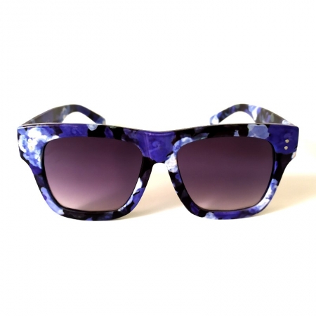 Óculos de Sol Cayo Blanco Feminino Floral Lilás e Azul