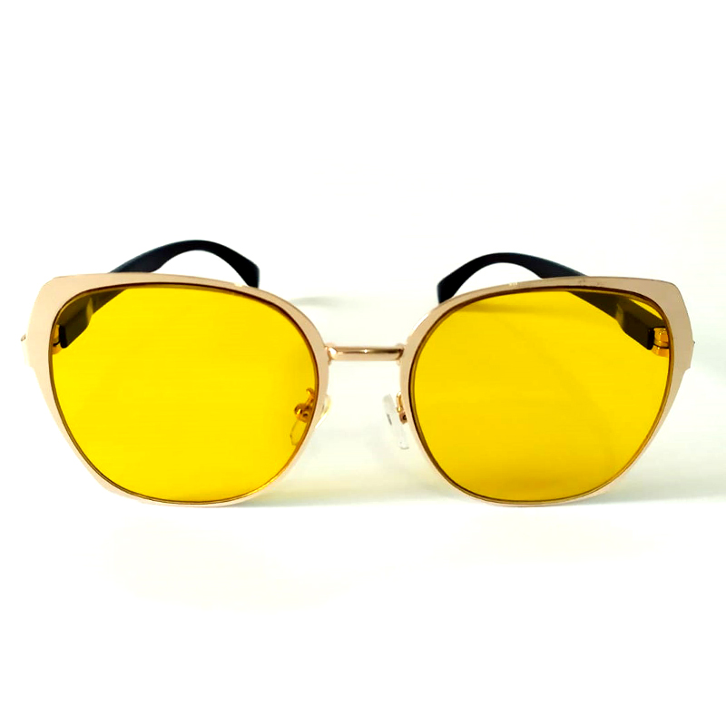Óculos de Sol Cayo Blanco Feminino Dourado Lente Amarelo  - Cayo Blanco