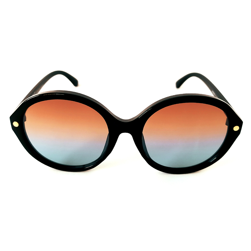 Óculos de Sol Redondo Preto Lente Laranja e Azul Cayo Blanco - Cayo Blanco