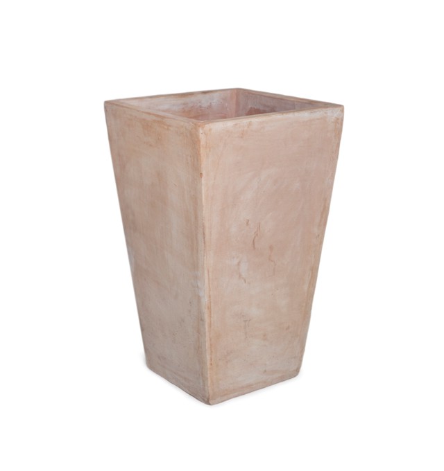 Vaso Vietnamita Quadrado em Terracota 31x31x50 cm