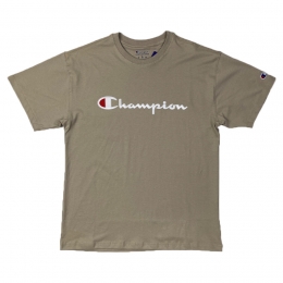 Camiseta Champion Embroidery Logo Script Chalk Kaki