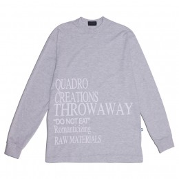 Camiseta Quadro Creations Longsleeve Throwaway Grey