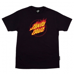 Camiseta Santa Cruz Flaming Dot Black