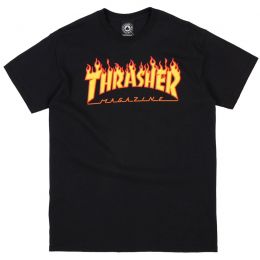 Camiseta Thrasher Flame Logo Black