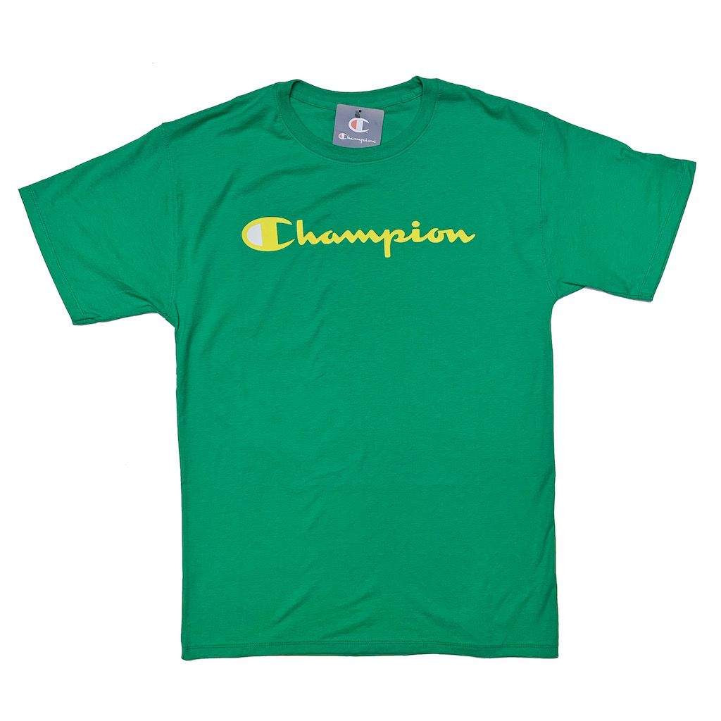 Camiseta Champion Logo Script Verde Menta