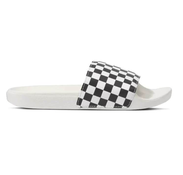 Chinelo Vans Slide On La Costa Checkerboard White Black