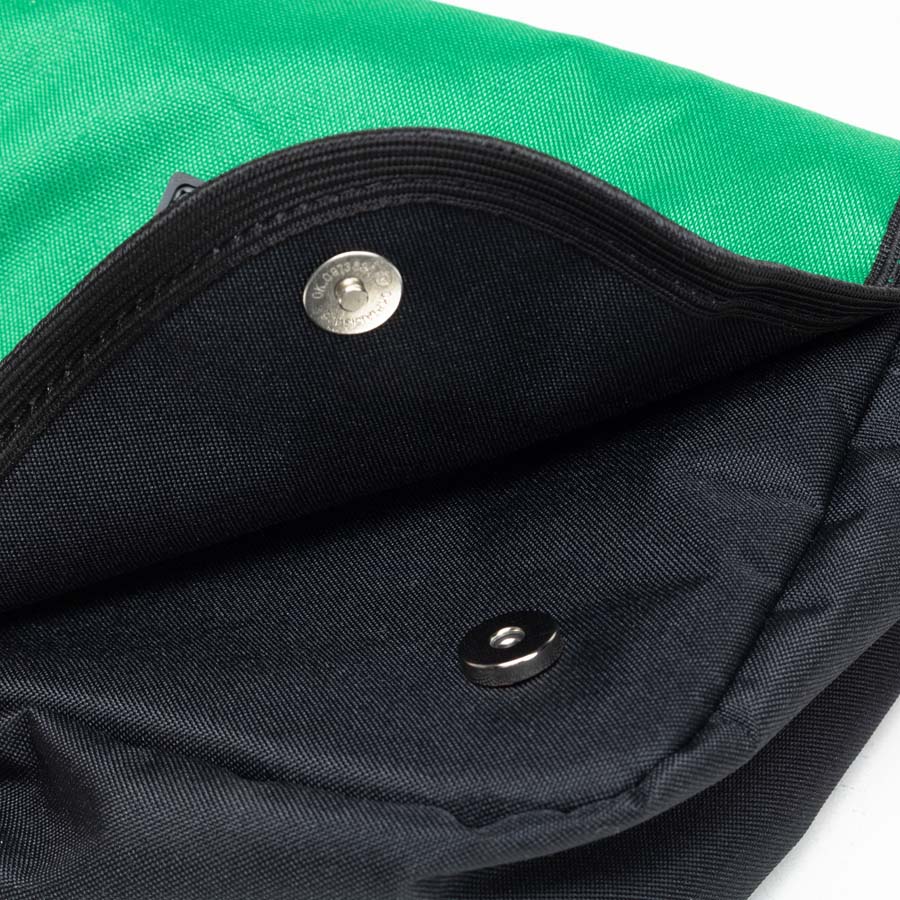 High Shoulder Bag Rubber Logo Green
