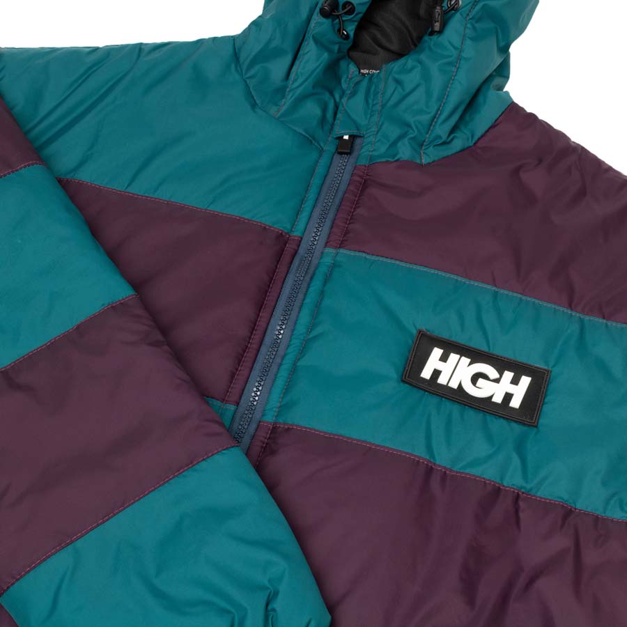 Jaqueta HIGH Block Puffer Jacket Purple/Green