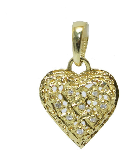 Pingente De Ouro 18k750 Coração Diamantes P827