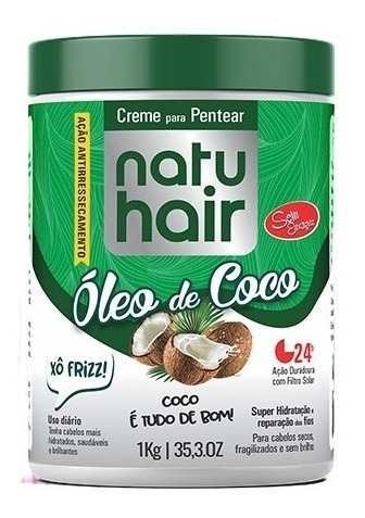 Creme Para Pentear Natu Hair Óleo De Coco 1kg