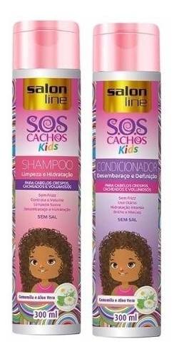 Shampoo + Cond S.o.s Cachos Kids Salon Line 300ml