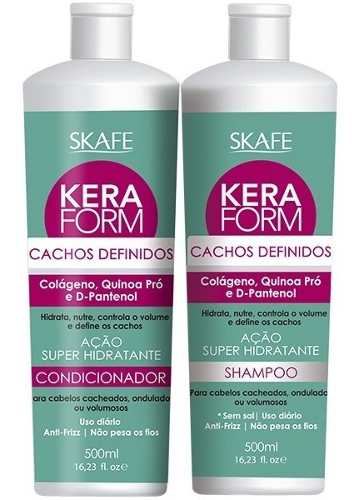Shampoo+condicionador Keraform Skafe 2x500ml Cachos