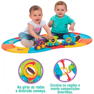 Brinquedo Didático para Bebês Trenzinho Infantil 12 Trilhos