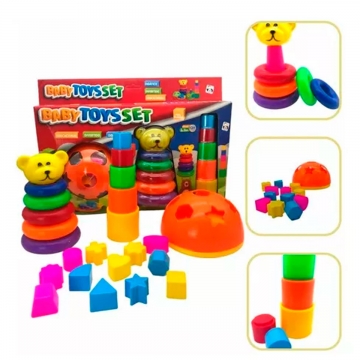 Brinquedo Educativo Montar E Empilhar Criança De 1 a 2 Anos