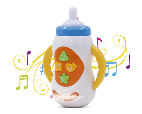 Brinquedo para Bebê Mamadeira Musical com Música e Luz