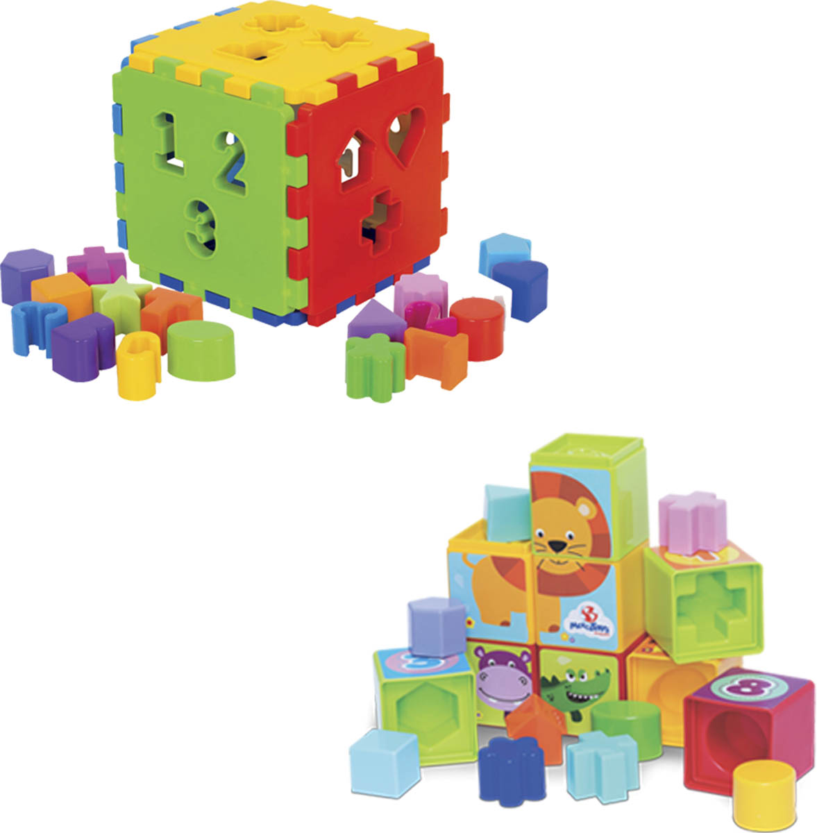 Brinquedos para Bebês Cubo + Cubinhos 5 em 1