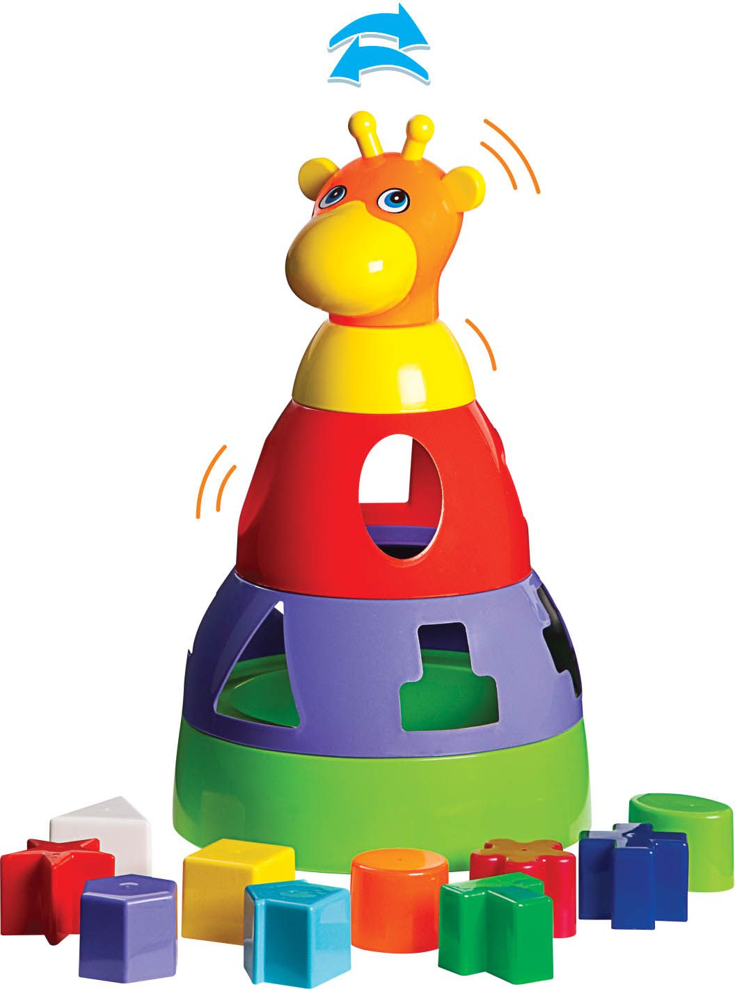 Kit de Brinquedos Educativos Girafa + Cubo + Bola
