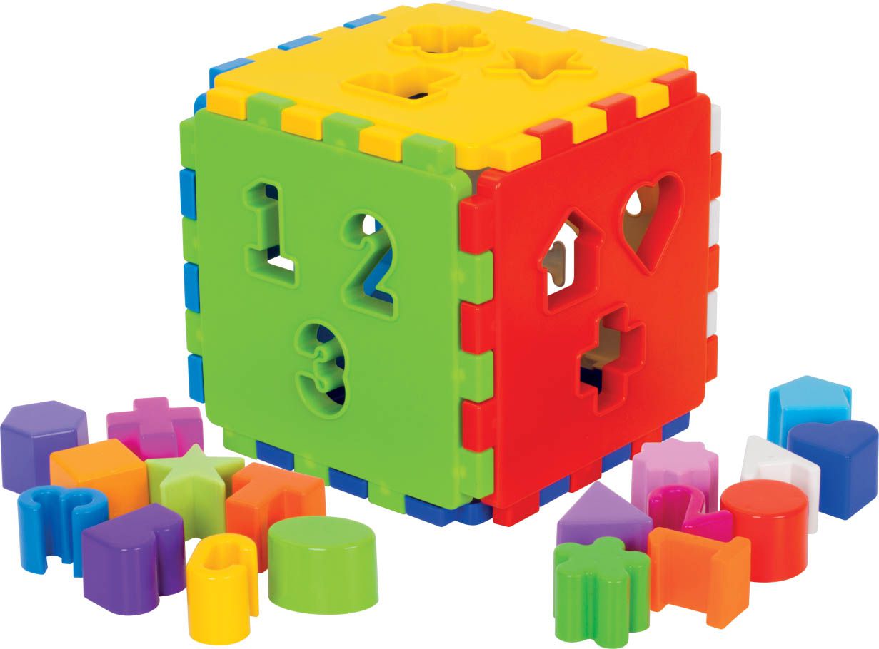 Kit de Brinquedos para Bebê Girafa + Cubo + Cubinhos