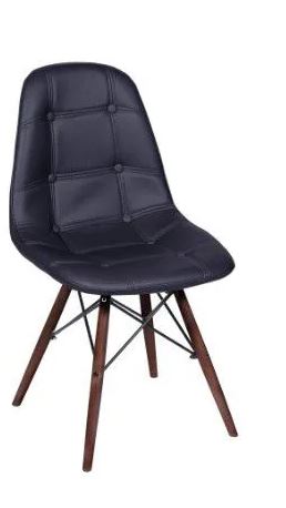 Cadeira Eames Botonê Base Madeira Escura Or Design