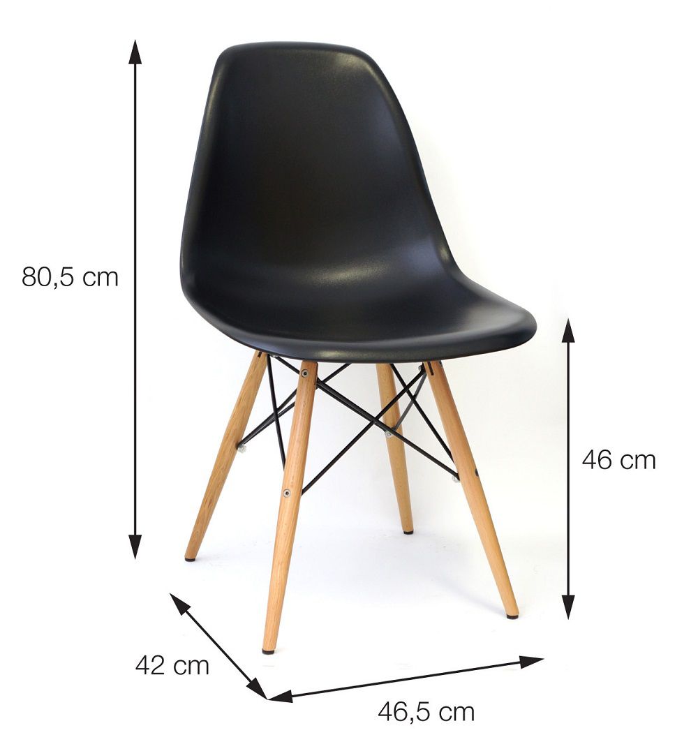 Cadeira DKR Wood Polipropileno Base Madeira Or Design
