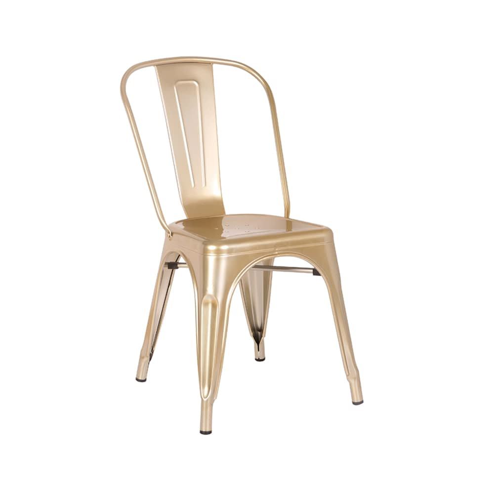Cadeira Iron Aço Dourada Rivatti