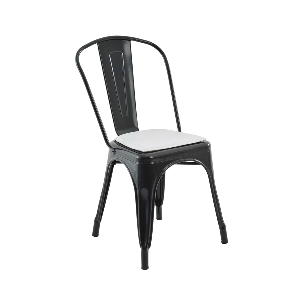 Cadeira Iron Com Almofada Branca Rivatti