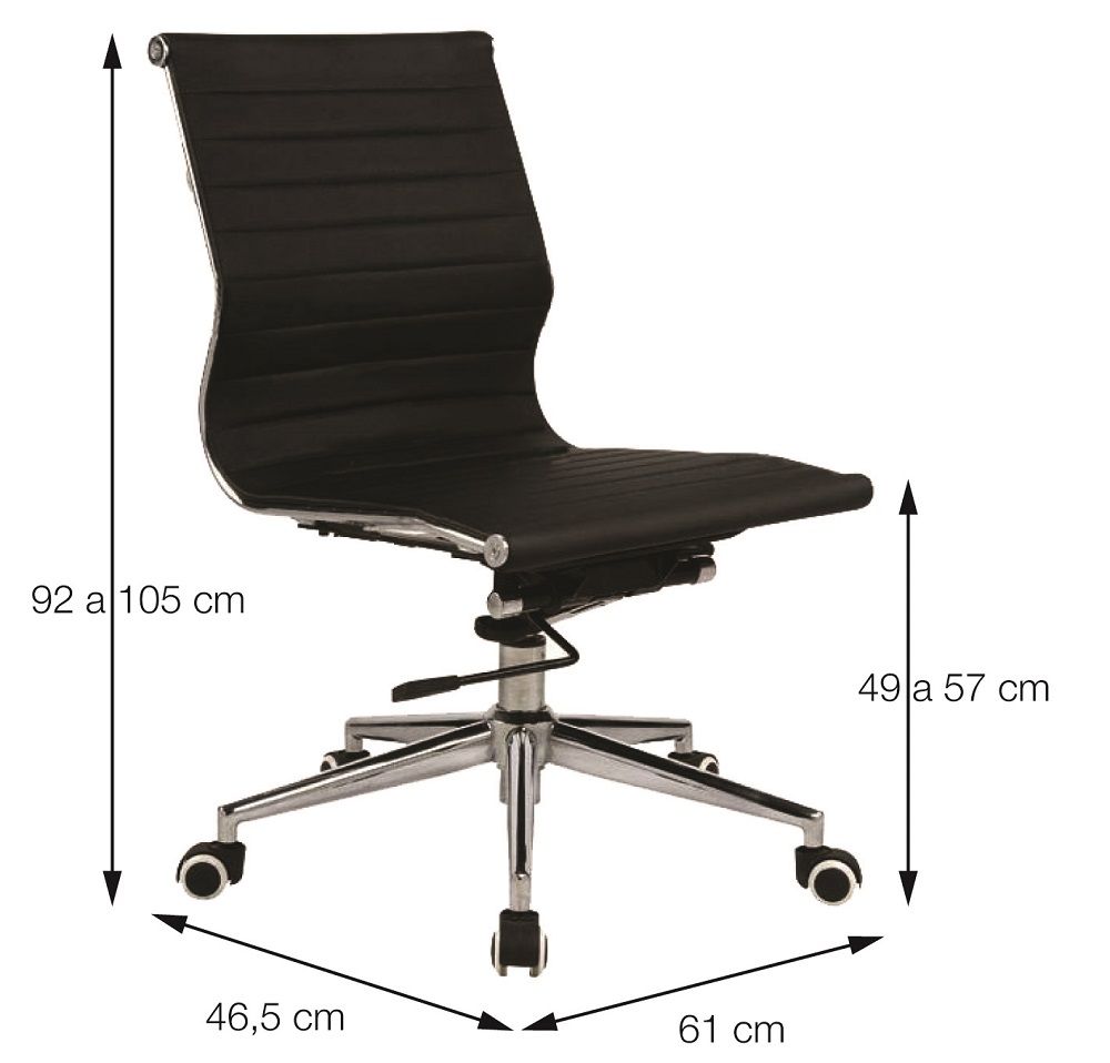 Cadeira Office Esteirinha Baixa sem Braço Or Design