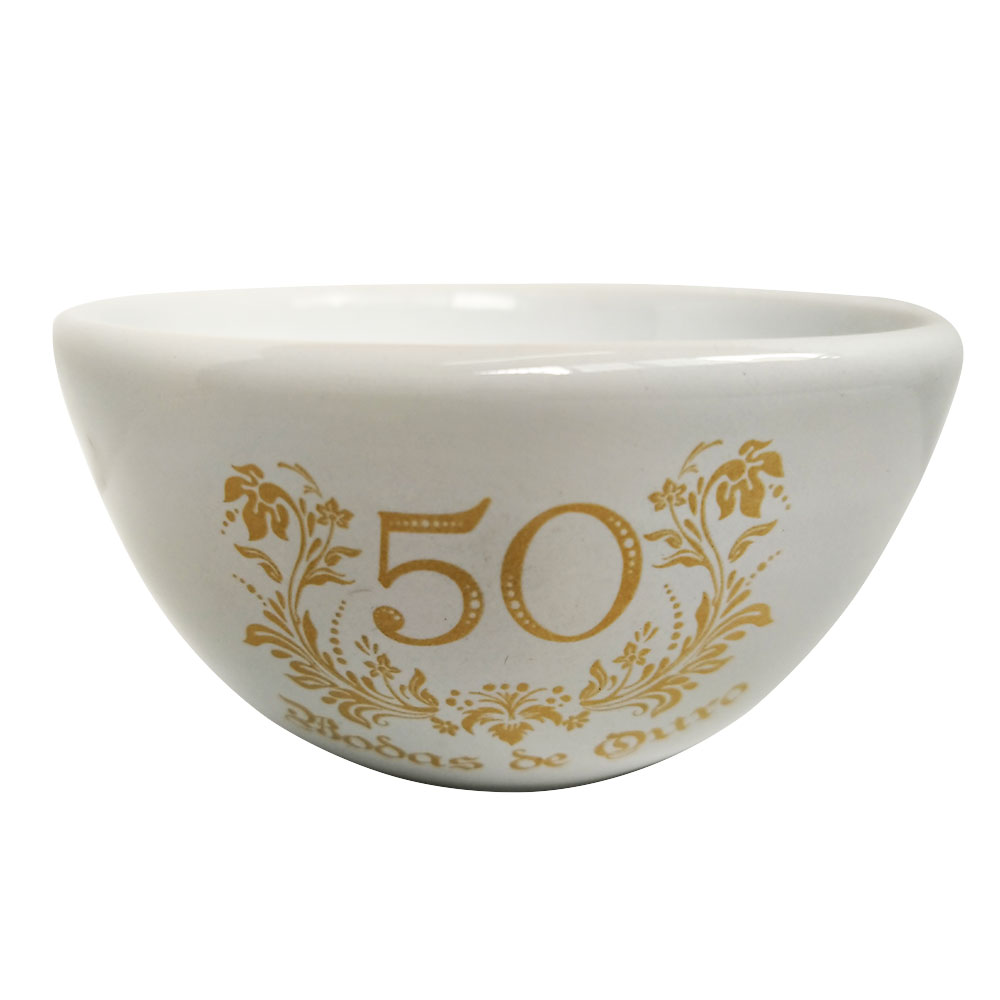 Bowl Avulso de Cerâmica 12,5cm - Bodas de Ouro