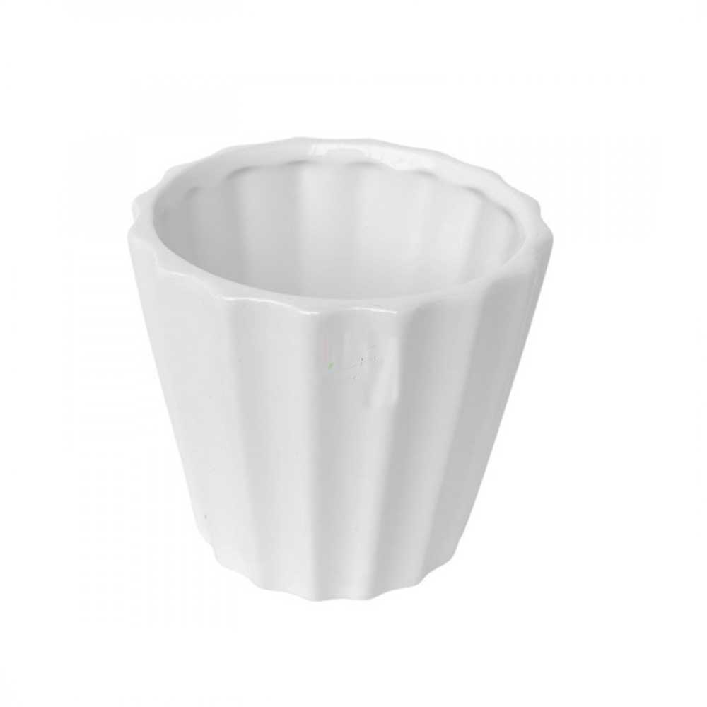 Vaso de Cerâmica Branco 10cm