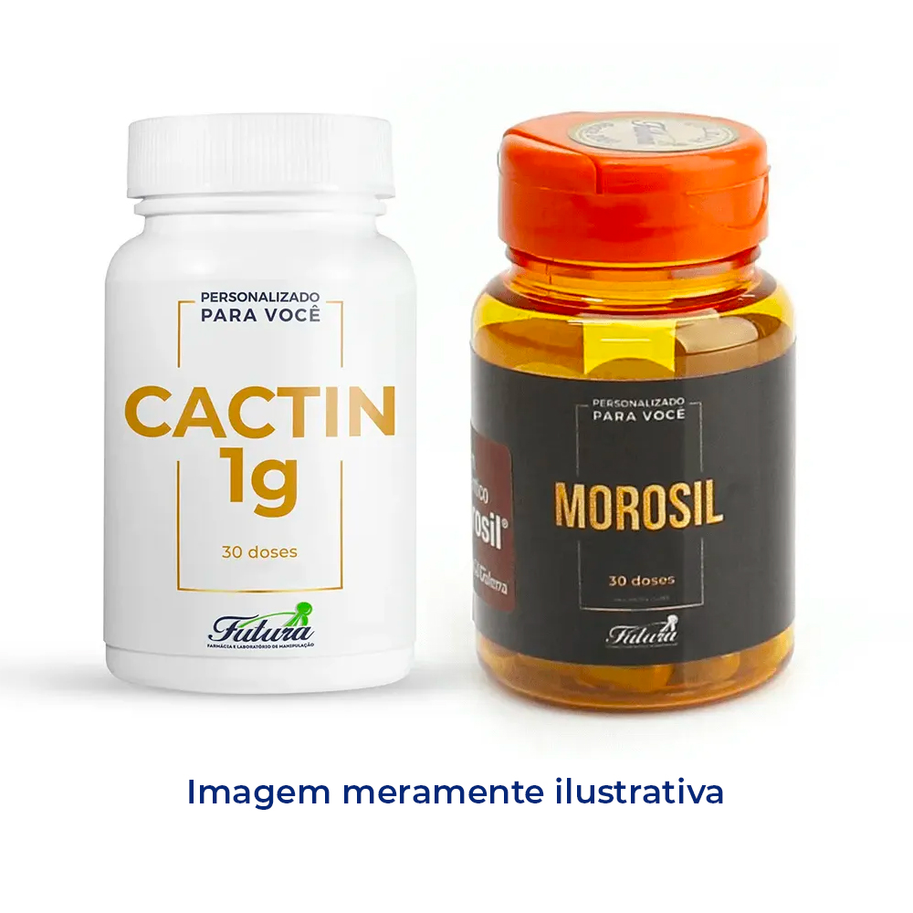 Kit Cactin 1g + Morosil® 500mg - Farmácia Futura - 30 Doses(*) - Foto 0