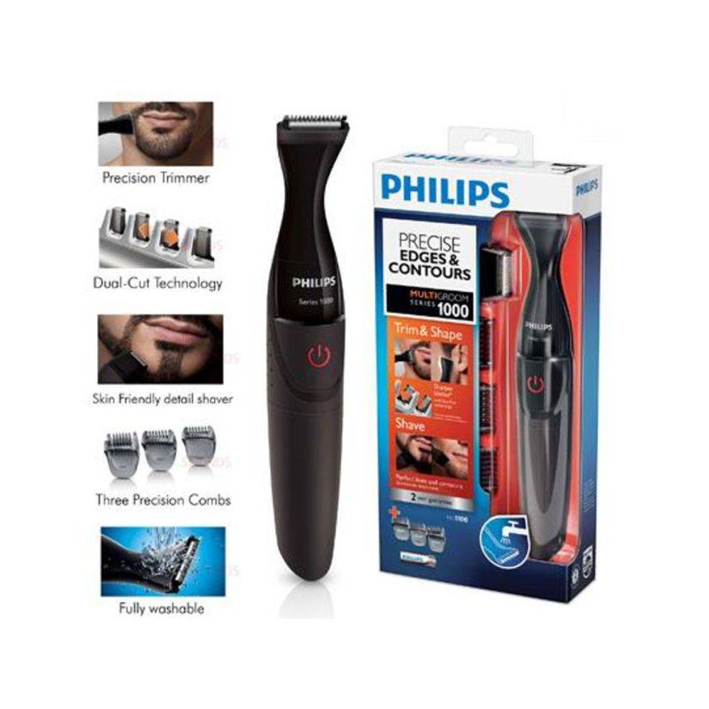 Barbeador e Aparador de Pelos Philips MG1100/16 2 em 1 À Prova D'água