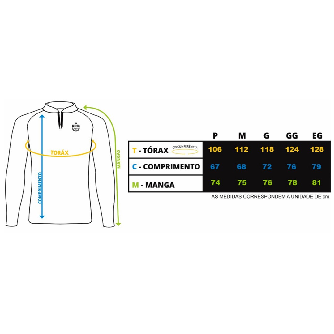 Camiseta de Pesca Proteção Solar UV King Sport Preta KFF364