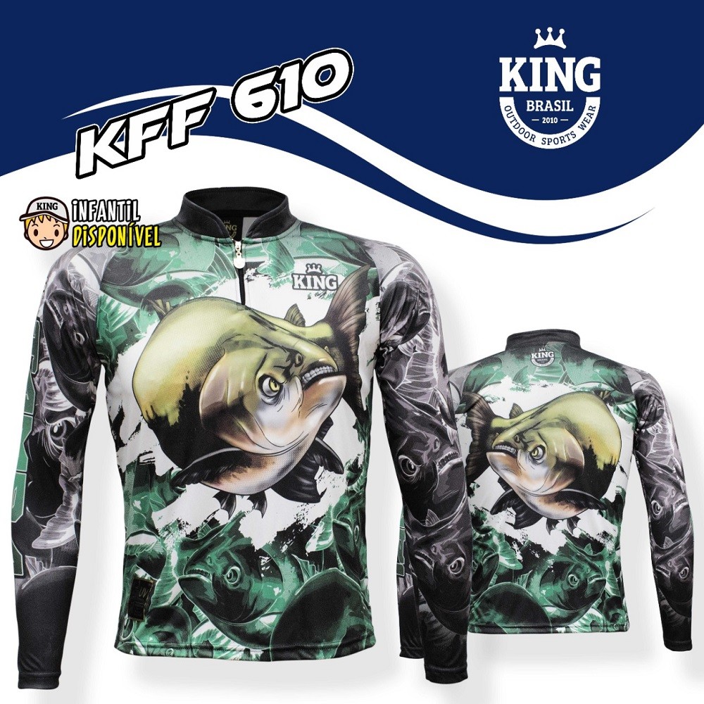 Camiseta de Pesca Proteção UV King Infantil Tamba KFF610