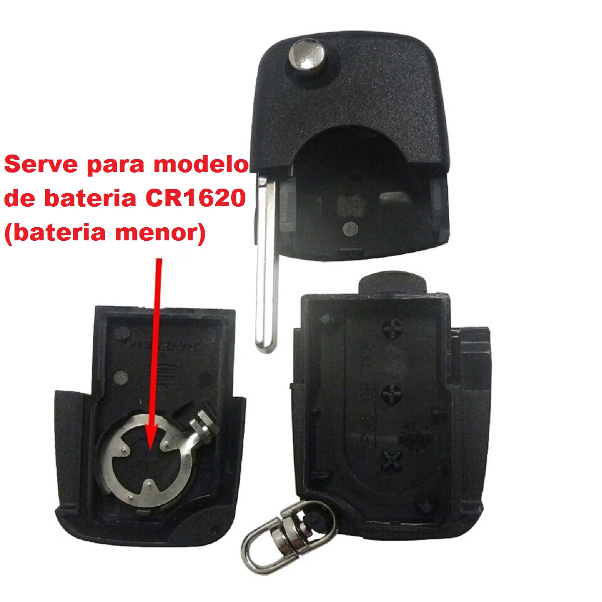Chave Canivete Para Audi A3 A4 2 Botões Emblema e Lamina Bateria CR-1620