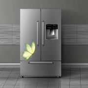 Adesivo de geladeira Borboleta Verde Aquarelada