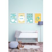 Placas decorativas em PVC - Kit 4 Infantil