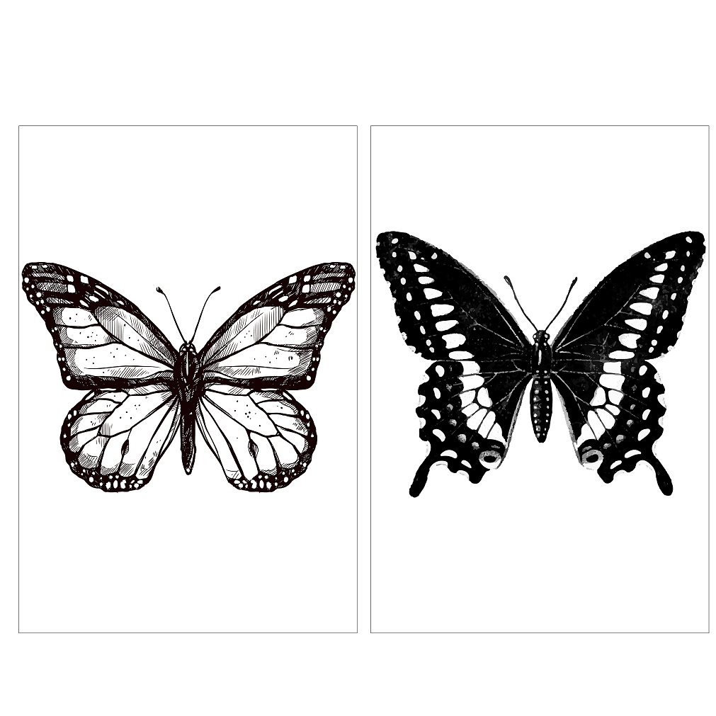 Placas decorativas em PVC - borboleta