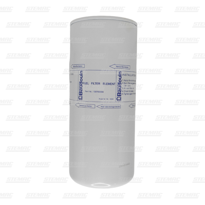 filtro de óleo combustivel baudouin 6m21g460 - pn 1007593004