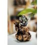 Combo Incensário Cascata Ganesha 14 cm + Incenso Cone Lavanda Natural