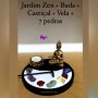 Combo Jardim Zen + Buda + Castiçal + Vela + 7 Pedras dos Chakras Kit Promocional Estátuas