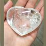 Coração de Cristal Natural de Quartzo Transparente Branco